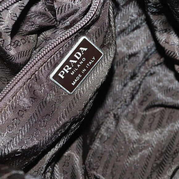 PRADA Backpack Nylon Gray Silver Auth bs30075 main image 16